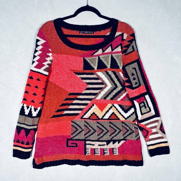 Peruvian Connection Sweater Womens XS Multicolor Pima Cotton Blend Pullover - Picture 1 of 12